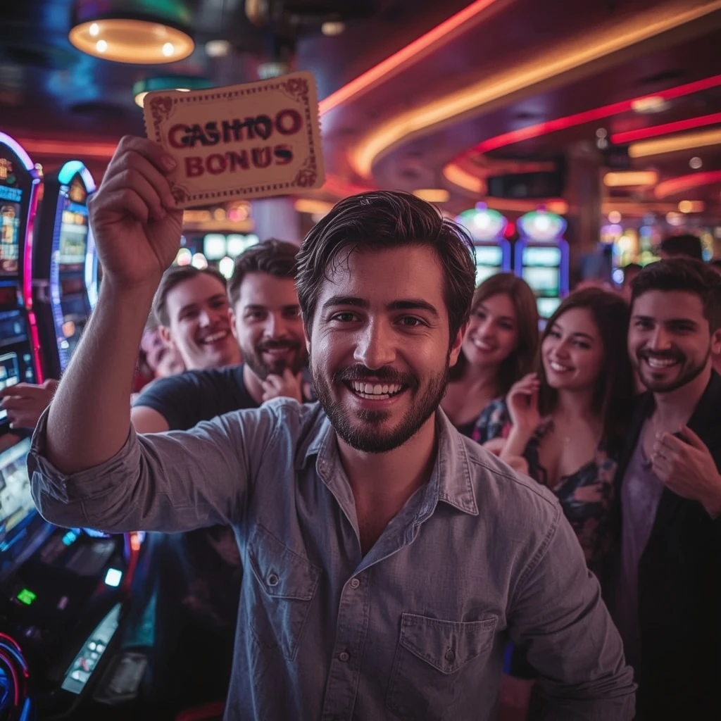 una persona con un bonus del casinò PRIMUSBET CASINO